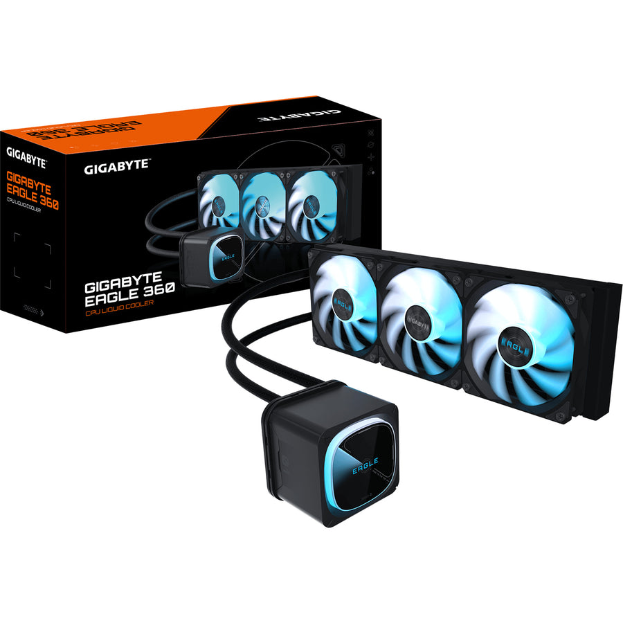 Gigabyte Eagle 360 Black Liquid CPU Cooler with ARGB lighting Intel 1851 / 1700 / 115X / 1200;  AMD AM5 / AM4