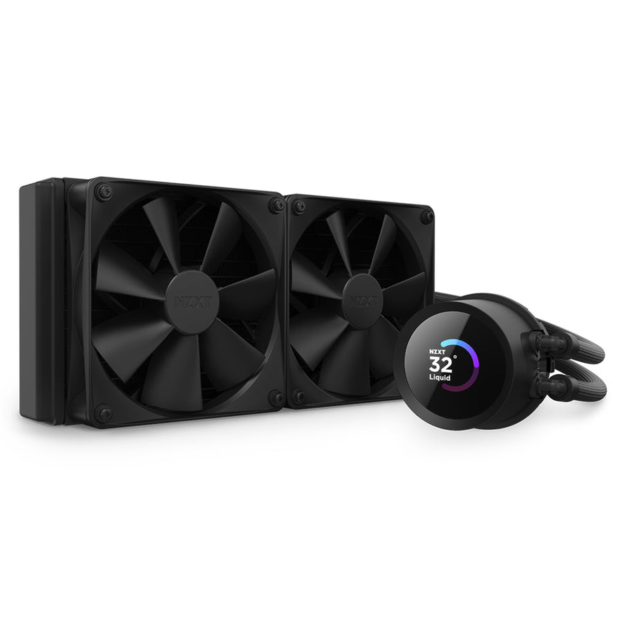 NZXT Kraken 240 240mm AiO Water Cooling with 1.54 inch square LCD Display, for Intel Socket LGA 1851/ 1700 / 1200 / 115X, AMD AM5 / AM4 / sTRX4* / TR4* (*Threadripper bracket not included)