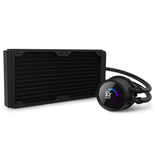 NZXT Kraken 240 240mm AiO Water Cooling with 1.54 inch square LCD Display, for Intel Socket LGA 1851/ 1700 / 1200 / 115X, AMD AM5 / AM4 / sTRX4* / TR4* (*Threadripper bracket not included)