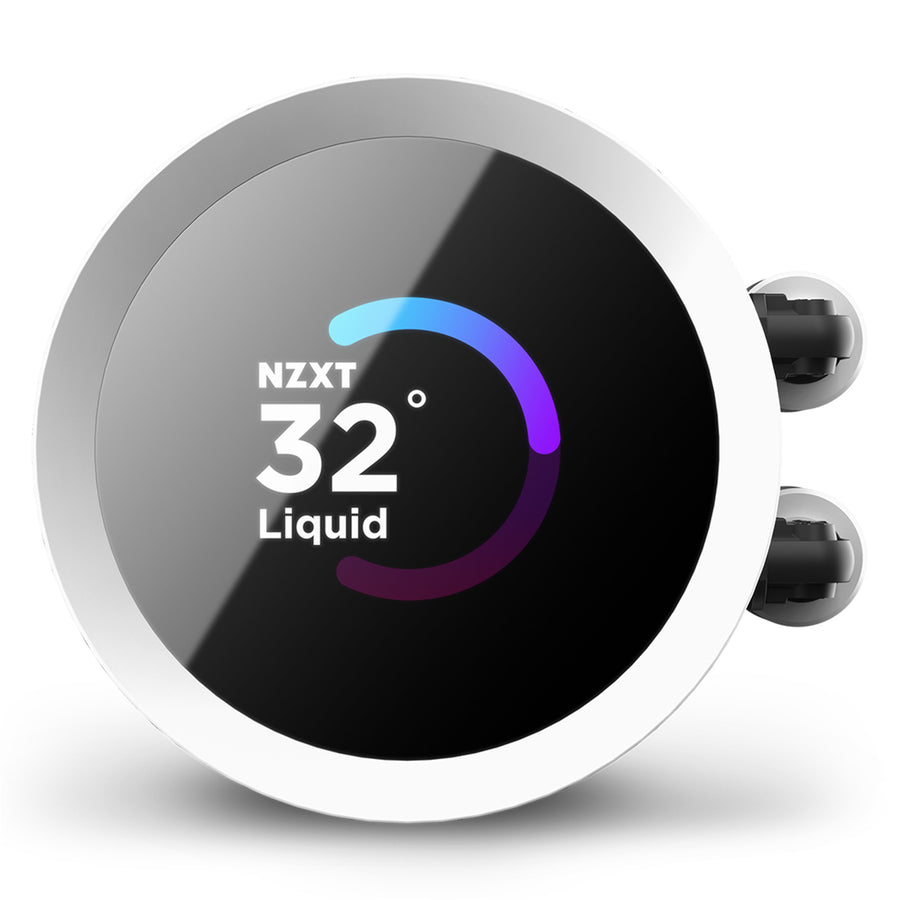 NZXT Kraken 240 RGB White 240mm All in one Water Cooling with 1.54 inch square LCD Display, F120 RGB Core Fans, for Intel Socket LGA 1851/ 1700 / 1200 / 115X, AMD AM5 / AM4 / sTRX4* / TR4* (*Threadripper bracket not included)
