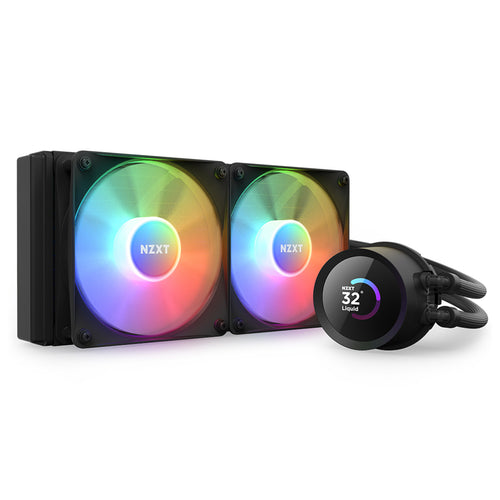 NZXT Kraken 240 RGB Black 240mm All in one Water Cooling with 1.54 inch square LCD Display, F120 RGB Core Fans, for Intel Socket LGA 1851/ 1700 / 1200 / 115X, AMD AM5 / AM4 / sTRX4* / TR4* (*Threadripper bracket not included)