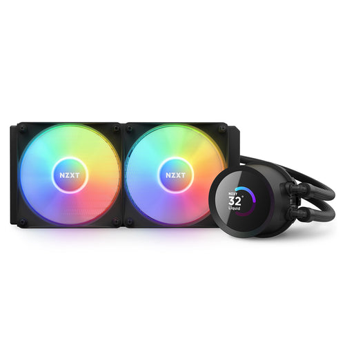 NZXT Kraken 240 RGB Black 240mm All in one Water Cooling with 1.54 inch square LCD Display, F120 RGB Core Fans, for Intel Socket LGA 1851/ 1700 / 1200 / 115X, AMD AM5 / AM4 / sTRX4* / TR4* (*Threadripper bracket not included)