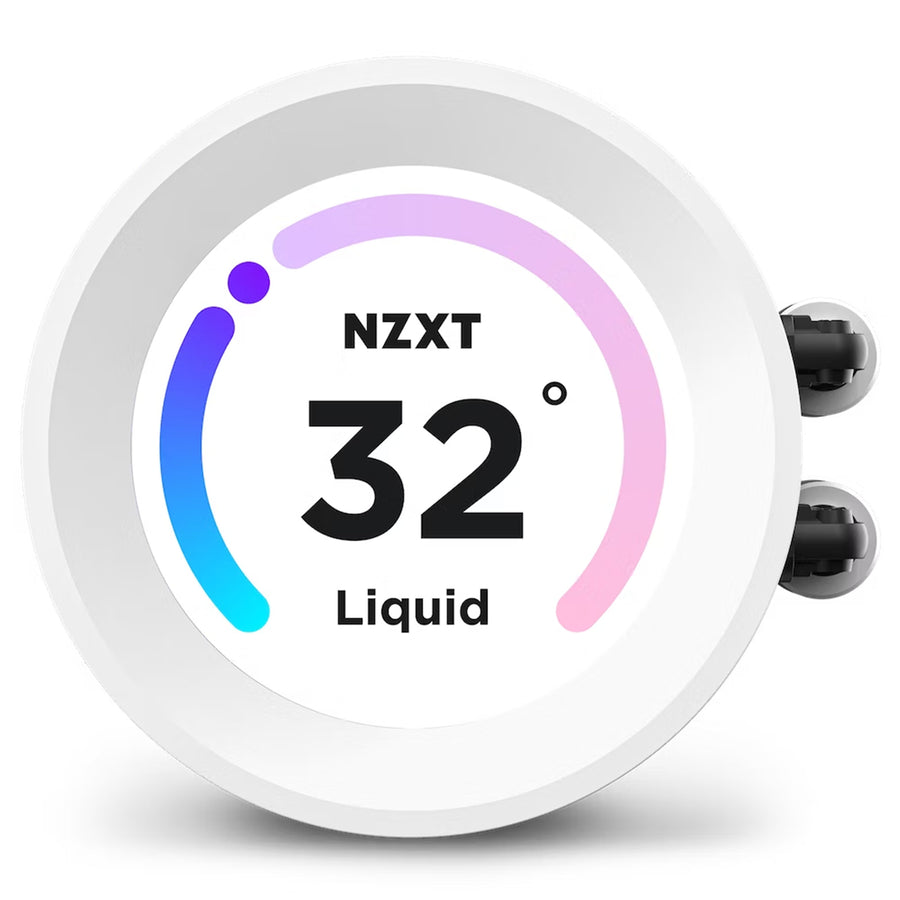 NZXT Kraken ELITE 280 RGB White 280mm AiO Water Cooling with 2.36 inch diameter LCD Display, F140 RGB Core Fans, for Intel Socket LGA 1851/ 1700 / 1200 / 115X, AMD AM5 / AM4 / sTRX4* / TR4* (*Threadripper bracket not included)