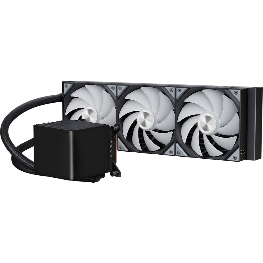 TRYX Panorama 360mm Black ARGB 360mm AiO Water Cooling With 6.5 inch L-Shaped AMOLED Screen With 2K Resolution,Support Intel LGA 1851/ 1700 / 115X, AMD AM5 / AM4