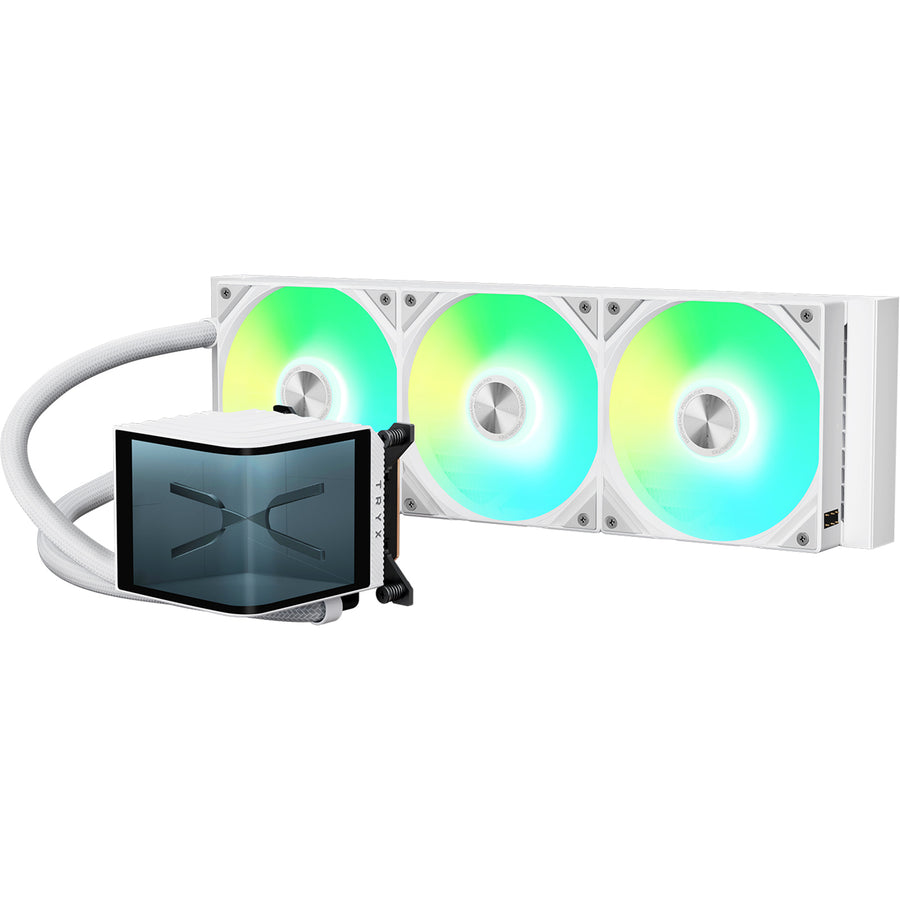 TRYX Panorama 360mm White ARGB 360mm Water Cooling With 6.5 inch L-Shaped AMOLED Screen With 2K Resolution,Support Intel LGA 1851/ 1700 / 115X, AMD AM5 / AM4
