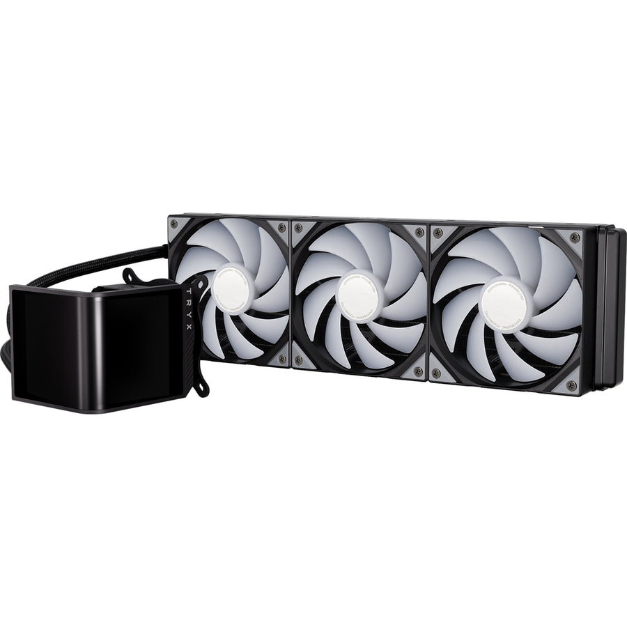 TRYX Panorama SE 360mm Black ARGB 360mm AiO Water Cooling With 6.5 inch L-Shaped AMOLED Screen With 2K Resolution,Support Intel LGA 1851/ 1700 / 115X, AMD AM5 / AM4