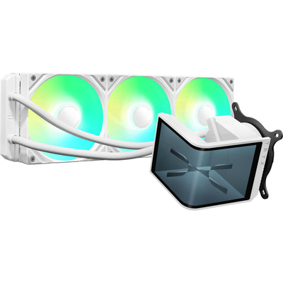 TRYX Panorama SE 360mm White ARGB 360mm AiO Water Cooling With 6.5 inch L-Shaped AMOLED Screen with 2K Resolution,Support Intel LGA 1851/ 1700 / 115X, AMD AM5 / AM4