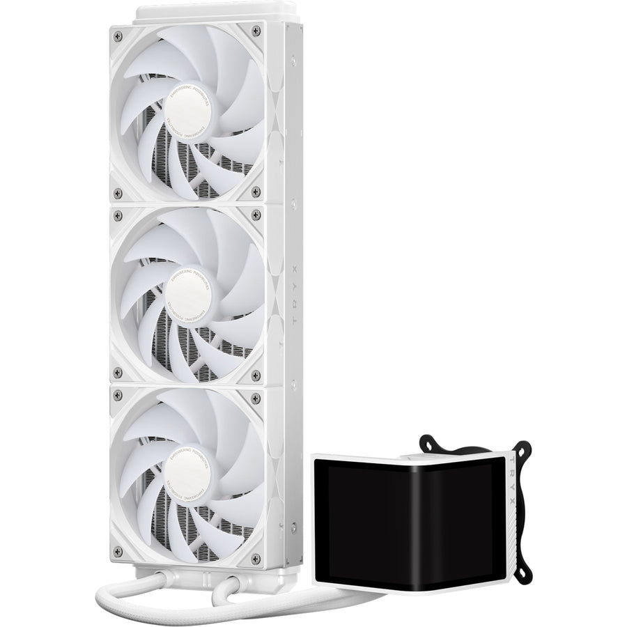 TRYX Panorama SE 360mm White ARGB 360mm AiO Water Cooling With 6.5 inch L-Shaped AMOLED Screen with 2K Resolution,Support Intel LGA 1851/ 1700 / 115X, AMD AM5 / AM4