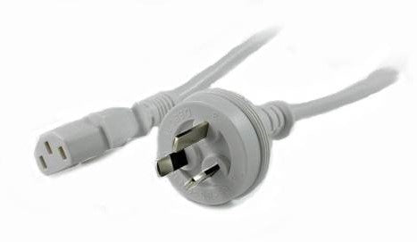 RackPower CM0NC180G - 10A 3 pin plug to 10A C13 IEC socket on 1.8m 0.75mm2 grey/ash lead