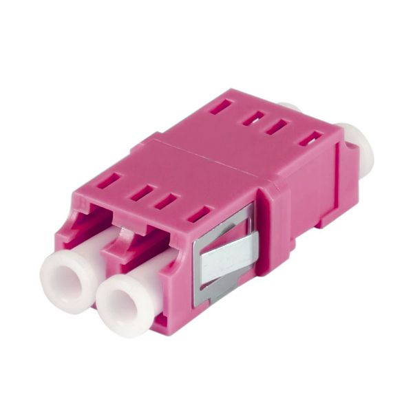 DYNAMIX A-FIBLCLC-DPN - Fibre LC/LC Duplex Multi-mode Joiner Zirconia Ceramic Sleeve Raspberry Pink