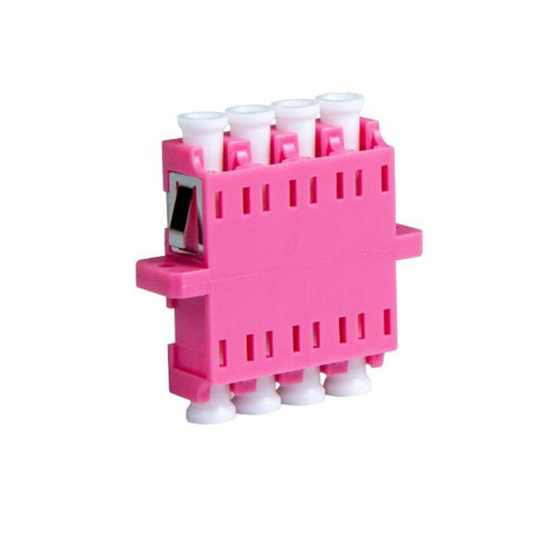 A-FIBLCLC-QPN - DYNAMIX A-FIBLCLC-QPN - Fibre LC/LC Quad Multi-mode Joiner Zirconia Ceramic Sleeve Raspberry Pink