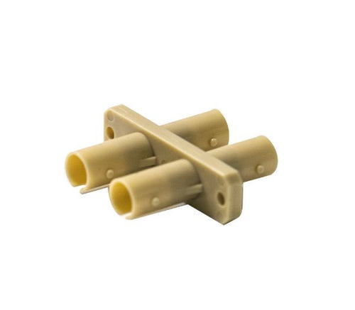 A-FIBSTST - DYNAMIX A-FIBSTST - Fibre ST to ST Duplex Multi-mode Joiner Zirconia Ceramic Sleeve Beige