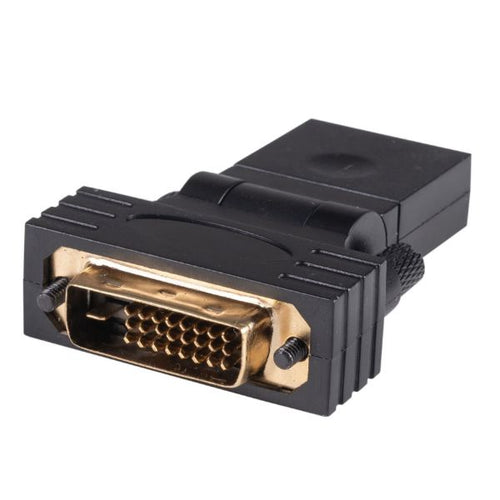 A-HDMIF-DVIM - DYNAMIX A-HDMIF-DVIM - HDMI Female to DVI-D (24+1) Male Swivel Adapter Supports up to 2560x1440@60Hz