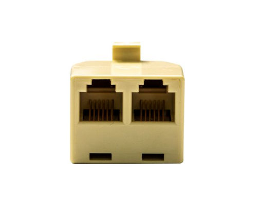 A-RJ11T - DYNAMIX A-RJ11T - RJ11 6x Conductor Dual Adaptor 2x Sockets/1x Plug