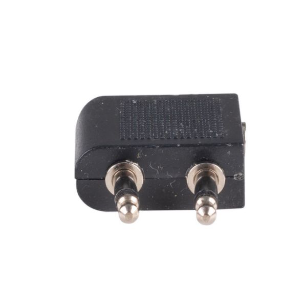 DYNAMIX A-ST-2M1F - Airplane Headphone Adapter Dual Mono 35mm Male to Single Stereo 3.5 Adapter