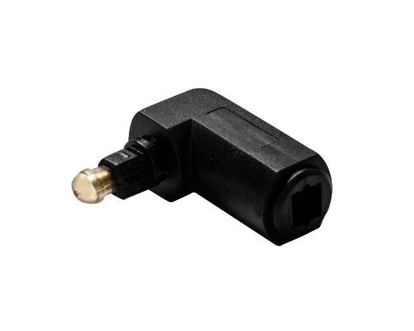 DYNAMIX A-TLFIB-MFRA - TosLink Right Angled Fibre Optic Audio Male Female Adapter