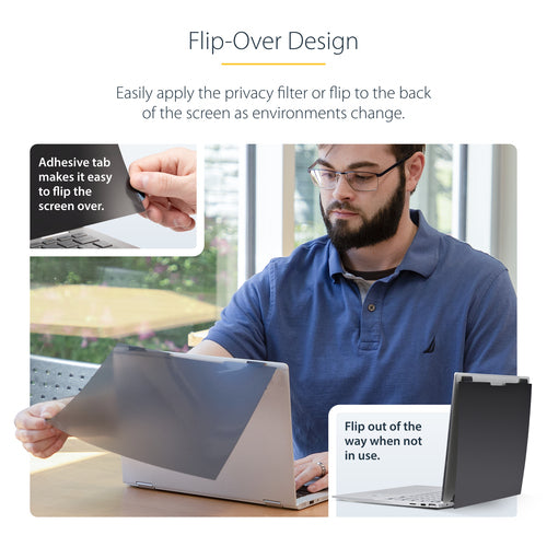 STARTECH.COM 14IN 16:9 TOUCH PRIVACY SCREEN, LAPTOP SECURITY SHIELD, 2 YR