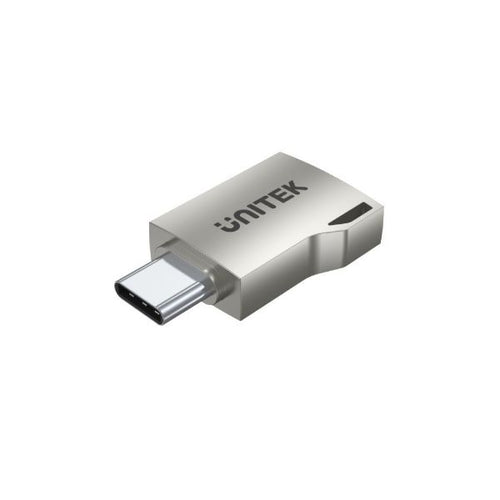 A1025GNI - UNITEK A1025GNI - USB-C Male to USB-A Female Ultra-Tiny Adaptor w/ Easy Grip Design. Superspeed