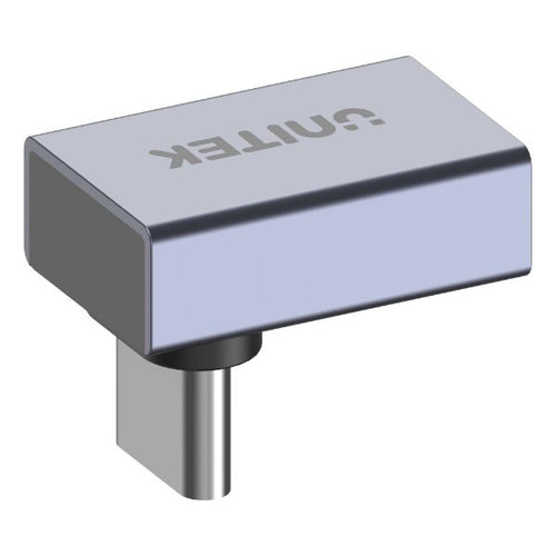 A1039GY - UNITEK A1039GY - USB-C 90 Degree Right Angle Adapter. Type-C Male to Female Supports up to 8K@60Hz