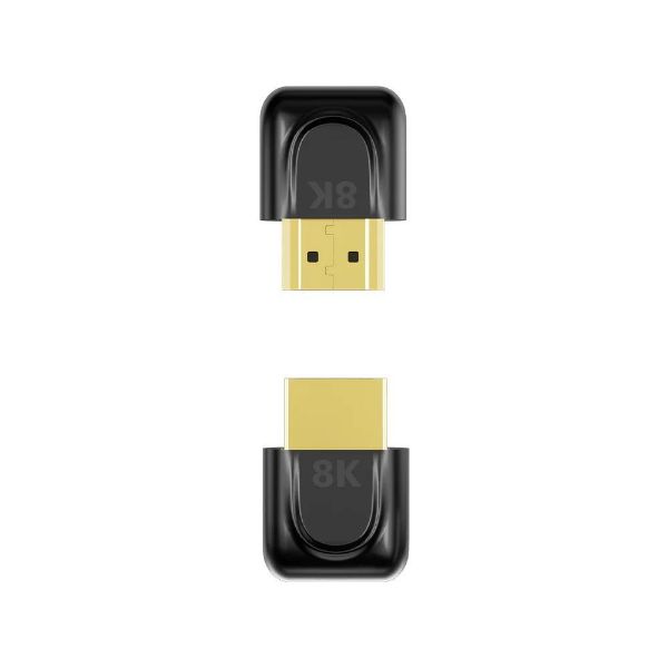 UNITEK A1046A - 8K HDMI 90 & 270 Degree Right Angle Adapter w/ Gold-Plater Connectors