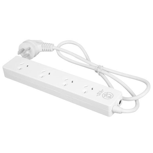 A14 - DYNAMIX A14 - 4-Way Powerboard. 2x ports double spaced 0.9m Power cord Overload Protection Built in
