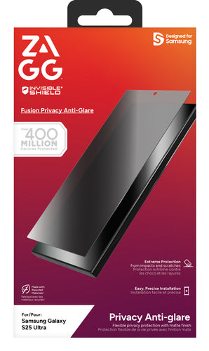 ZAGG InvisibleShield Fusion Privacy Screen Protector for Samsung Galaxy S25 Ultra