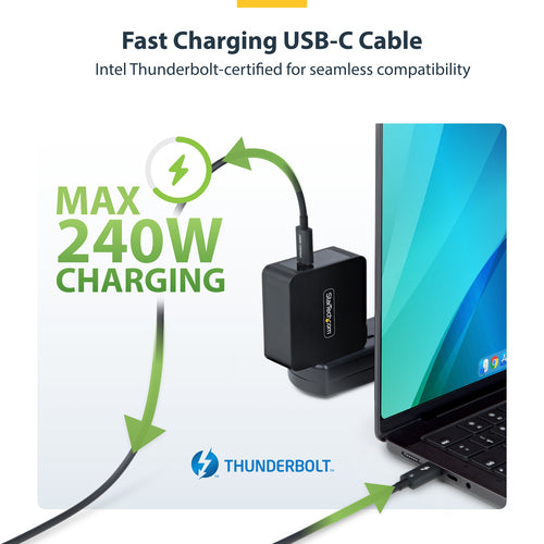 StarTech.com TBLT5MM80CM240W - 80cm Certified Thunderbolt 5 Cable