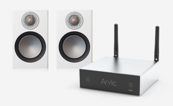 ARYLIC A50PLUS - Amplifier Streamer Supports WiFi & Bluetooth 5.0 AirPlay DLNA UPnP Spotify & Qplay