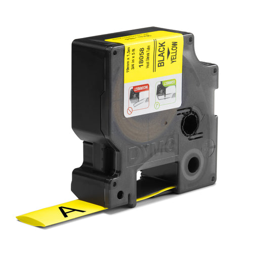18058 - DYMO Rhino H/S Lbl 19mm Yellow