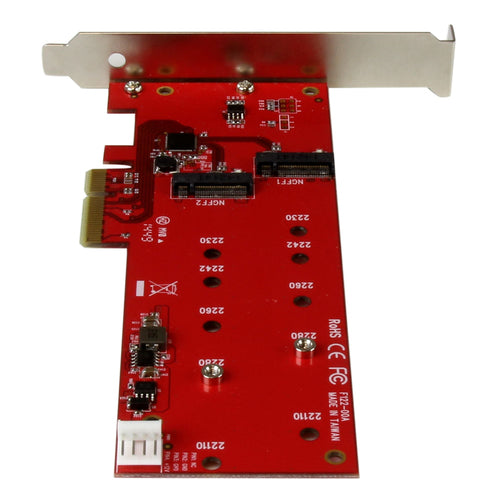StarTech.com PEX2M2 - 2x M.2 SSD Controller Card - PCIe