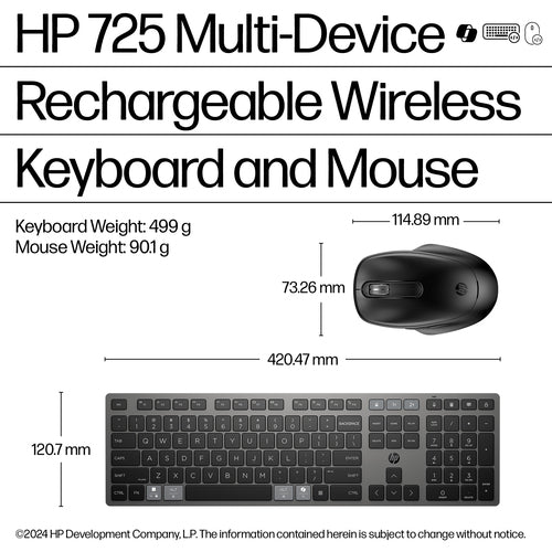 9T5A9AA - HP 720 MULTI-DEVICE WIRELESS KEYBOARD AND MOUSE COMBO