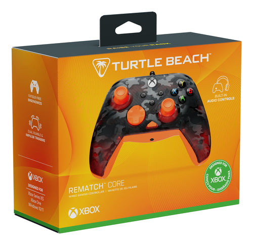 TBC-2001-95 - TURTLE BEACH REMATCH CORE WIRED CONTROLLER - CAMO/ORANGE XBX