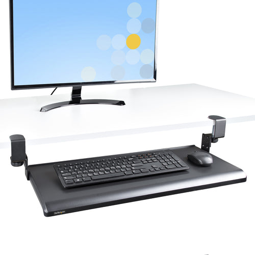 StarTech.com KEYBOARD-TRAY-CLAMP1 - Under-Desk Keyboard Tray Adjustable