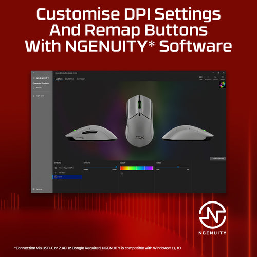 HP A1KY5AA - HYPERX PULSEFIRE HASTE 2 PRO - 4K WIRELESS GAMING MOUSE