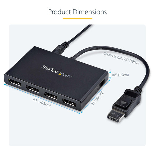 StarTech.com MSTDP124DP - MST Hub - DisplayPort to 4x DisplayPort