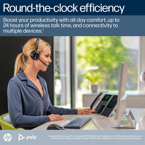 Poly Voyager 4310 Microsoft Teams Certified Headset + BT700 dongle + Charging Stand