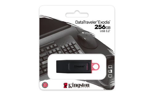 DTX/256GB - KINGSTON DATA TRAVELER EXODIA- DTX 256GB USB 3.2 FLASH DRIVE