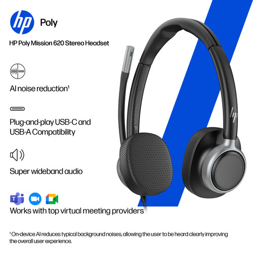 C01C3AA - HP POLY MISSION 615 AI-GERÄUSCHUNTERDRÜCKUNG U