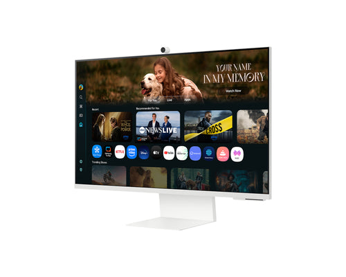 LS32FM803UEXXY - SAMSUNG 32" 16:9 M80F SMART MONITOR, UHD, CAM, USB-C 65W, AI, PLAY HUB WIFI/BT WHITE, 3YR