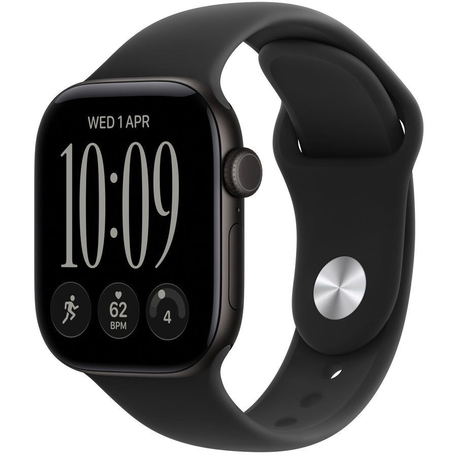 Apple Watch Series 12 (GPS) 42mm - Black Aluminium Case with Black Sport Band - S/M