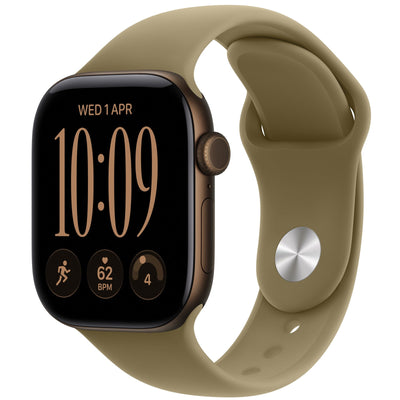 Apple Watch Series 12 (GPS) 42mm - Dark Bronze Aluminium Case with Olive Sport Band - S/M