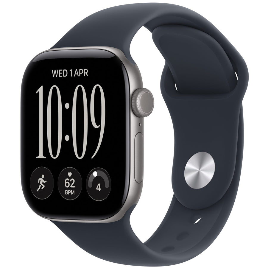 Apple Watch Series 12 (GPS) 42mm - Space Grey Aluminium Case with Navy Blue Sport Band - M/L