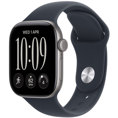 Apple Watch Series 12 (GPS) 42mm - Space Grey Aluminium Case with Navy Blue Sport Band - S/M