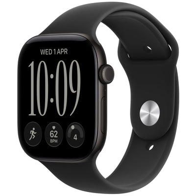 Apple Watch Series 12 (GPS) 46mm - Black Aluminium Case with Black Sport Band - M/L