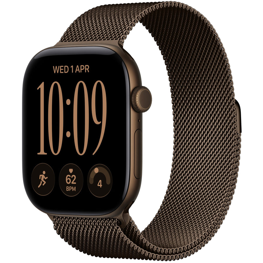 Apple Watch Series 12 (GPS) 46mm - Dark Bronze Aluminium Case with Dark Bronze Milanese Loop - M/L