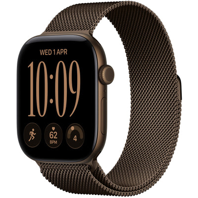 Apple Watch Series 12 (GPS) 46mm - Dark Bronze Aluminium Case with Dark Bronze Milanese Loop - S/M