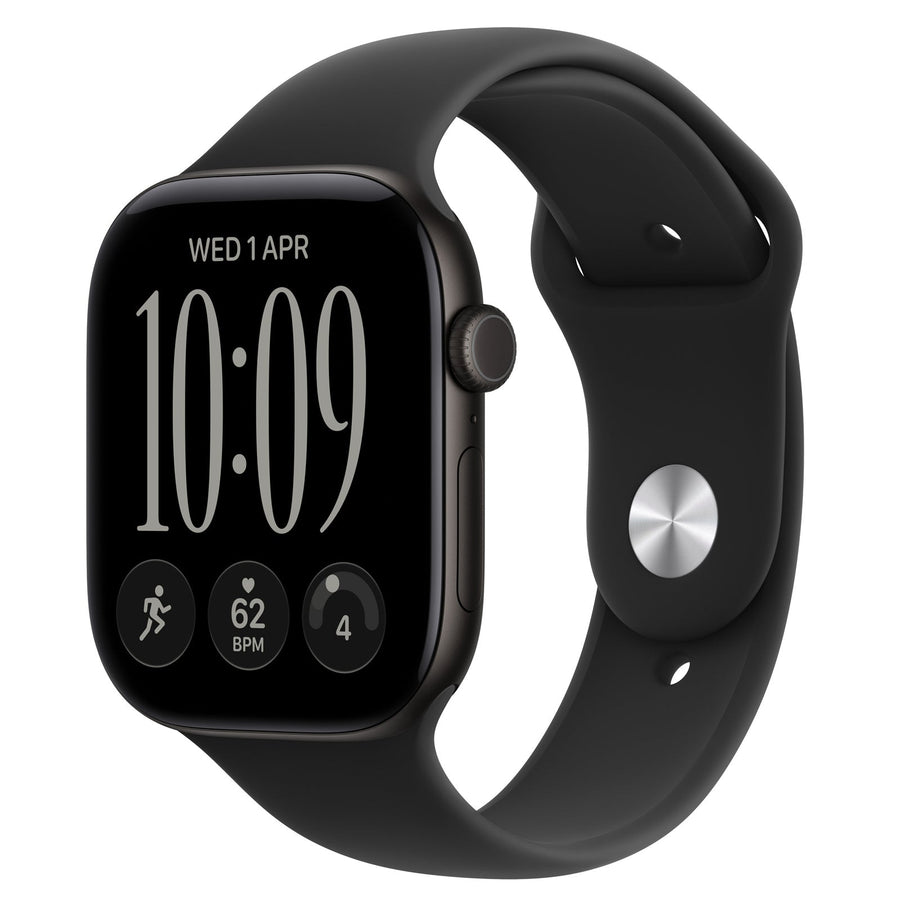 Apple Watch Series 12 (GPS + Cellular) 46mm - Black Aluminium Case with Black Sport Band - M/L