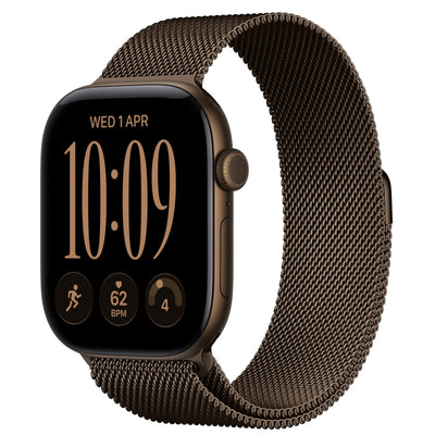 Apple Watch Series 12 (GPS + Cellular) 46mm - Dark Bronze Aluminium Case with Dark Bronze Milanese Loop - S/M