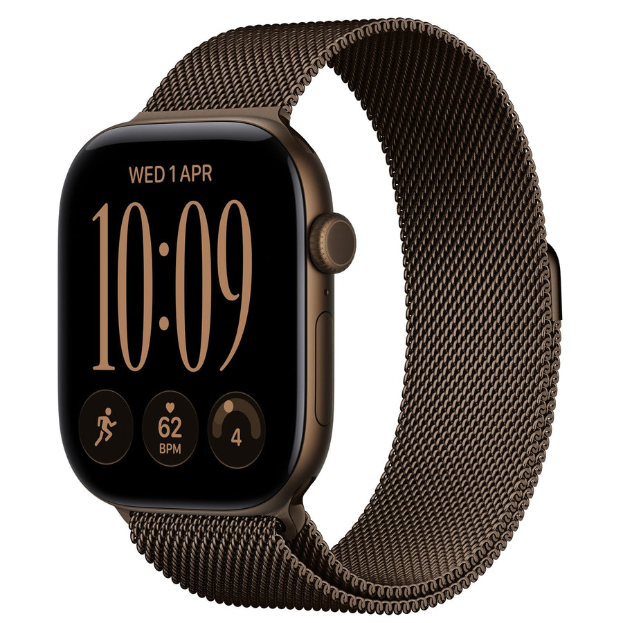Apple Watch Series 12 (GPS + Cellular) 46mm - Dark Bronze Aluminium Case with Dark Bronze Milanese Loop - S/M