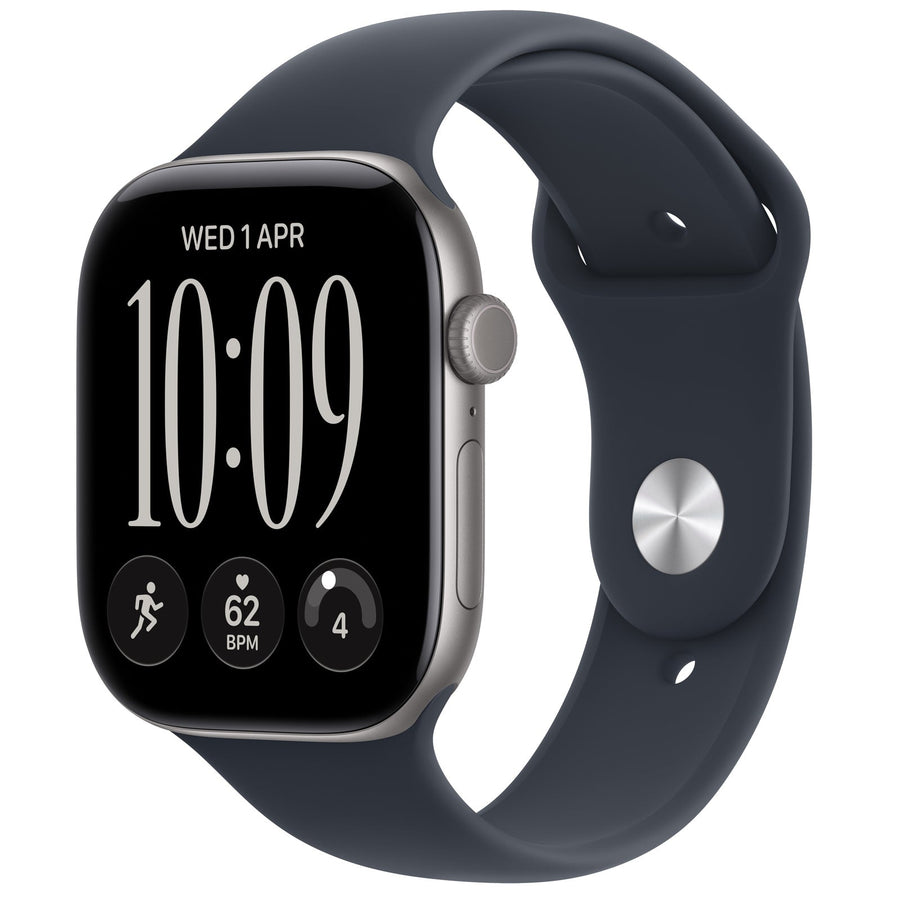 Apple Watch Series 12 (GPS + Cellular) 46mm - Space Grey Aluminium Case with Navy Blue Sport Band - S/M